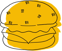8-11 Burger logo
